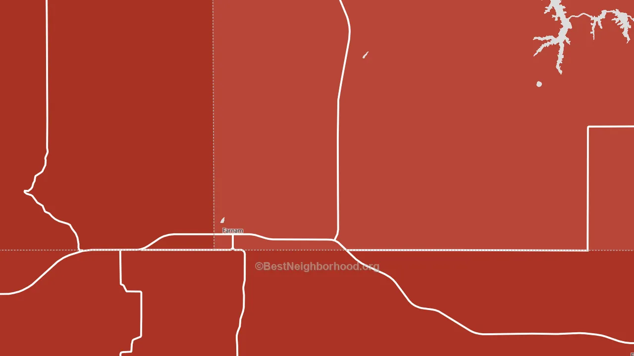 Farnam, NE block-group political-lean map
