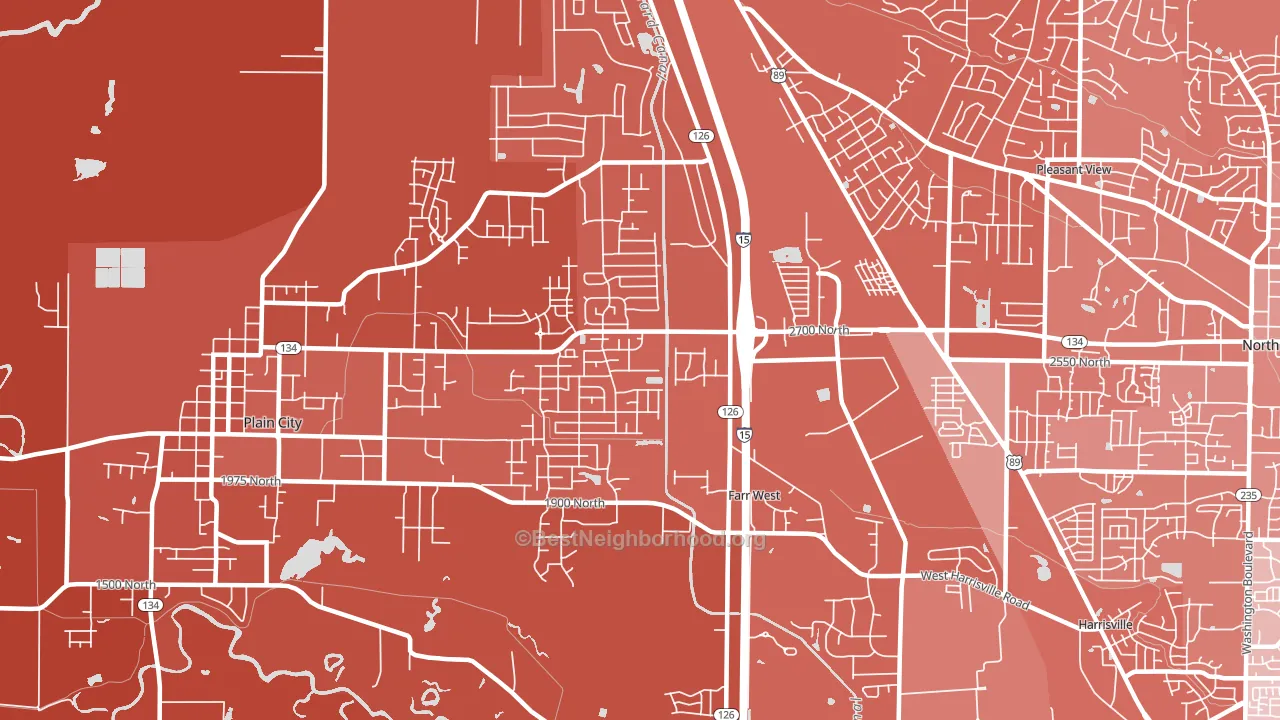 Farr West, UT block-group political-lean map