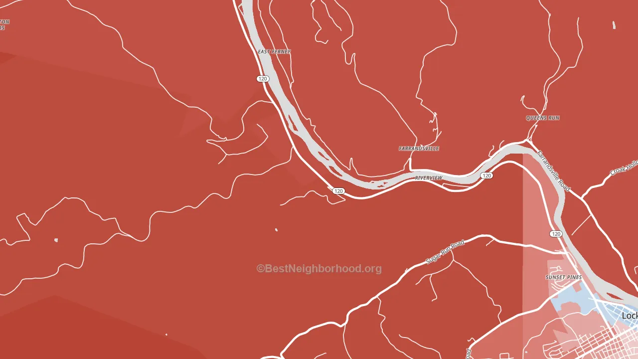 Farrandsville, PA block-group political-lean map