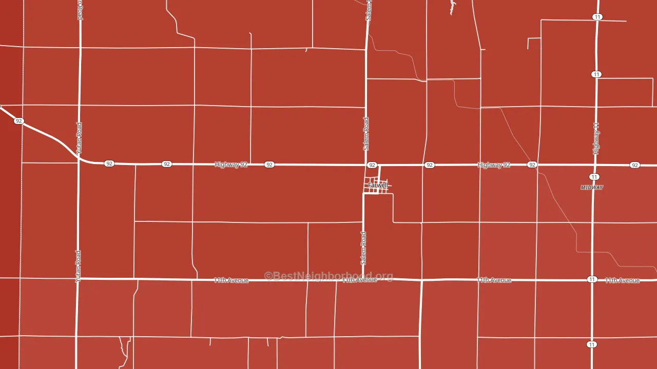 Farwell, NE block-group political-lean map