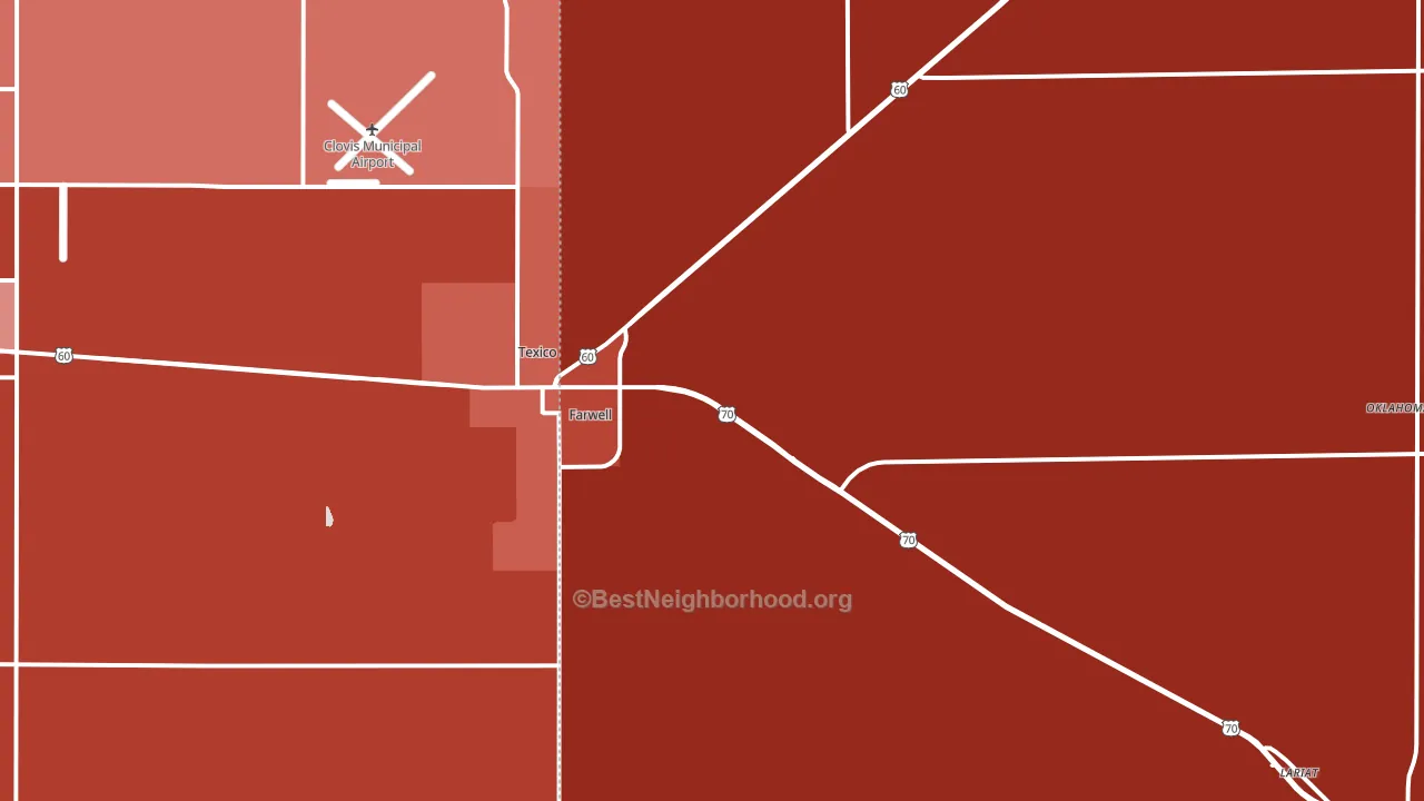 Farwell, TX block-group political-lean map