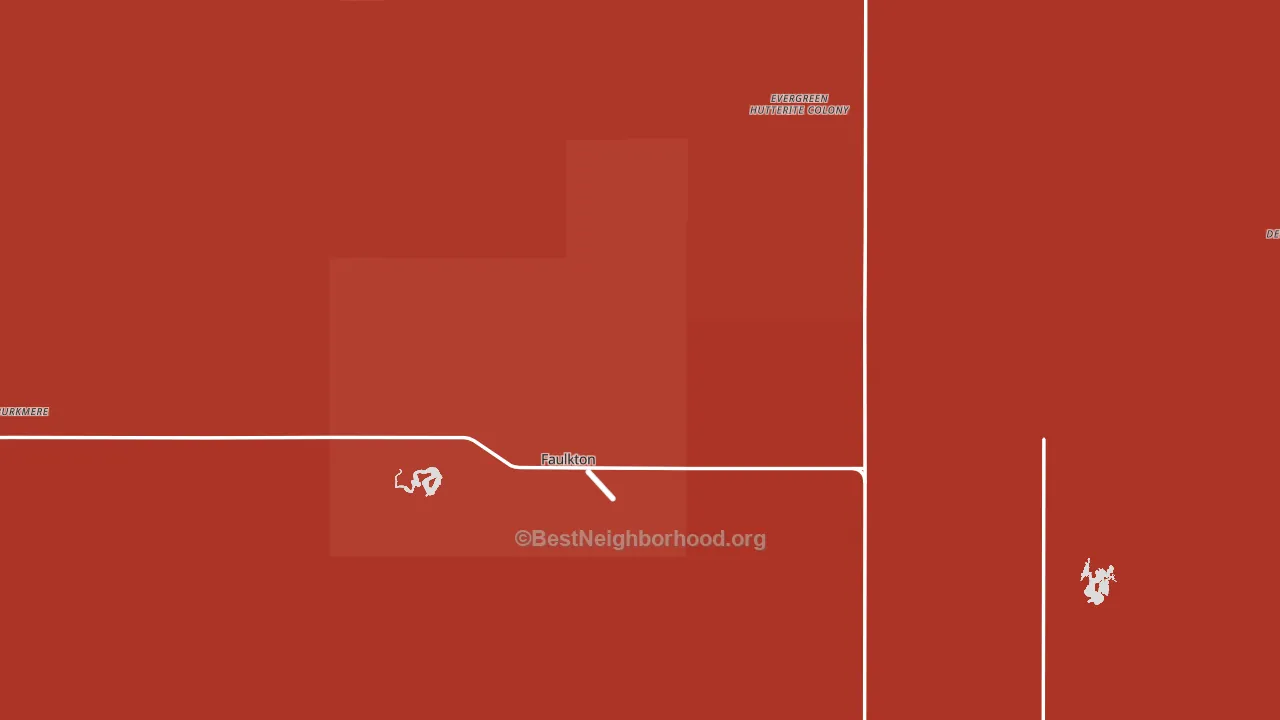 Faulk County, SD block-group political-lean map