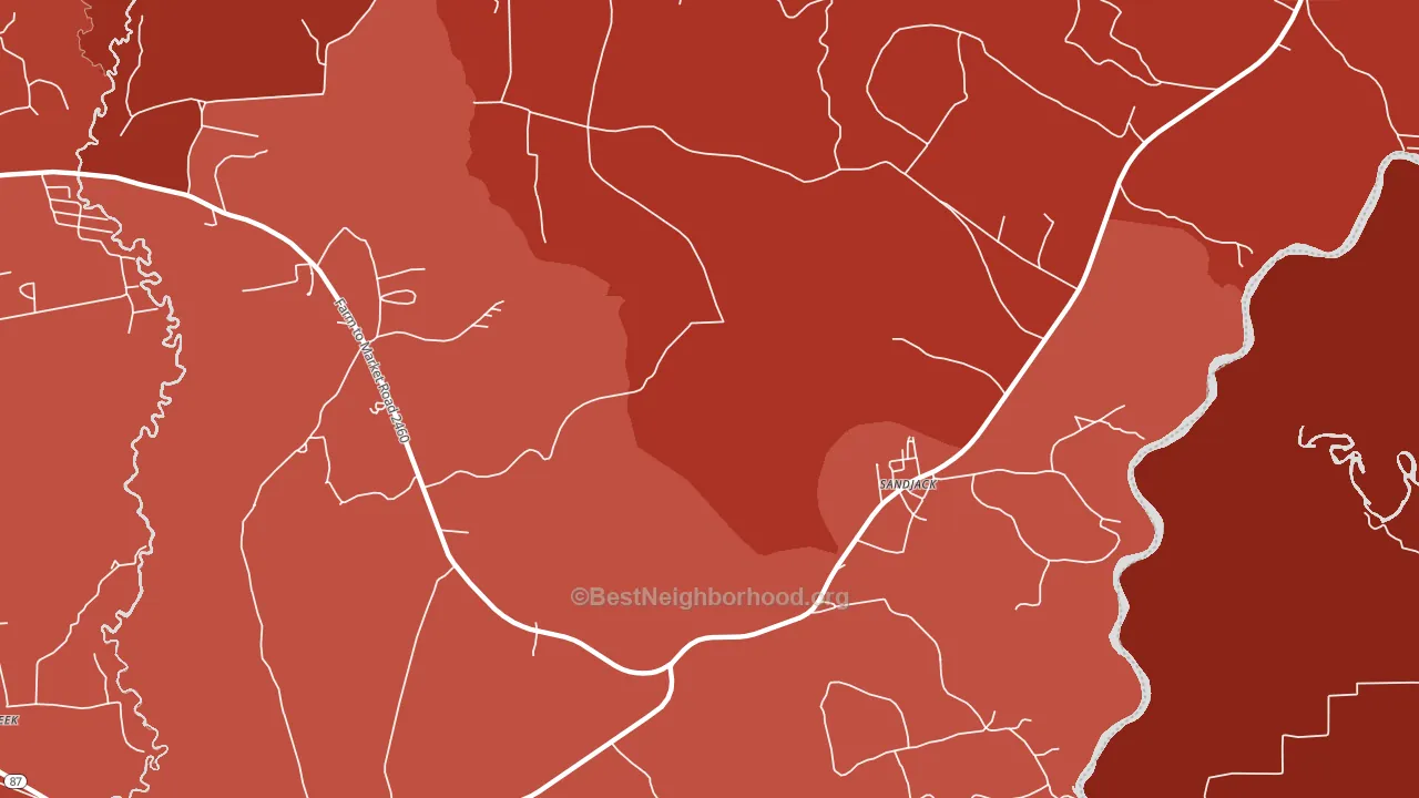 Fawil, TX block-group political-lean map