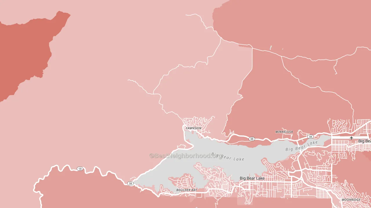 Fawnskin, CA block-group political-lean map