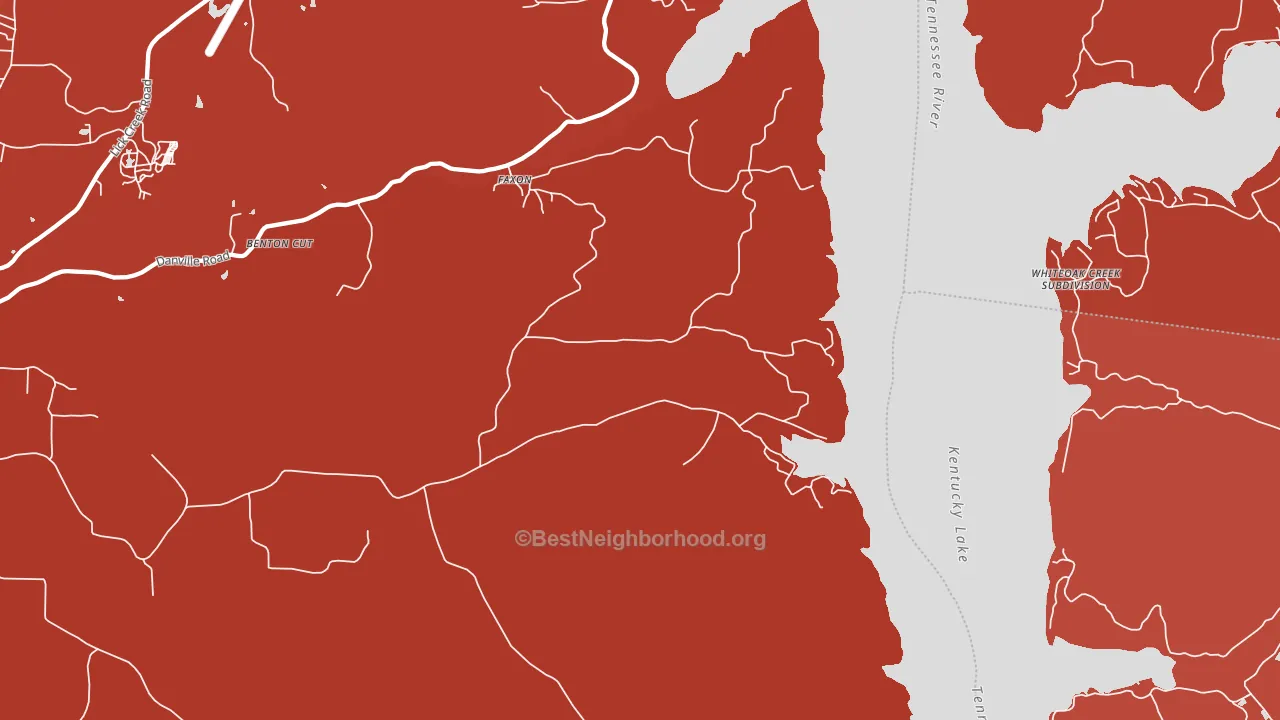 Faxon, TN block-group political-lean map