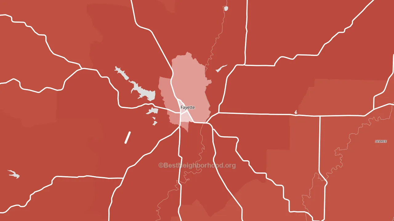 Fayette, MO block-group political-lean map