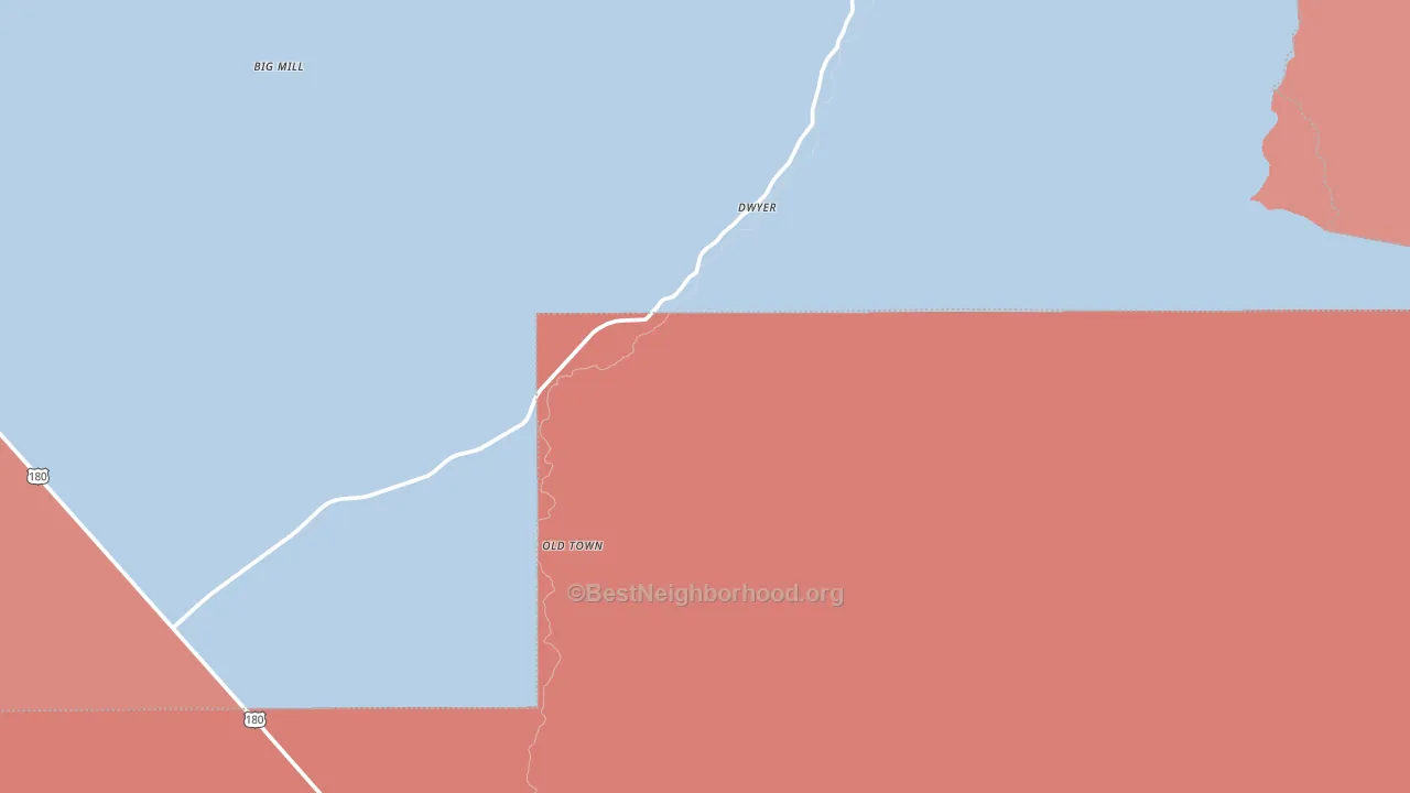Faywood, NM block-group political-lean map