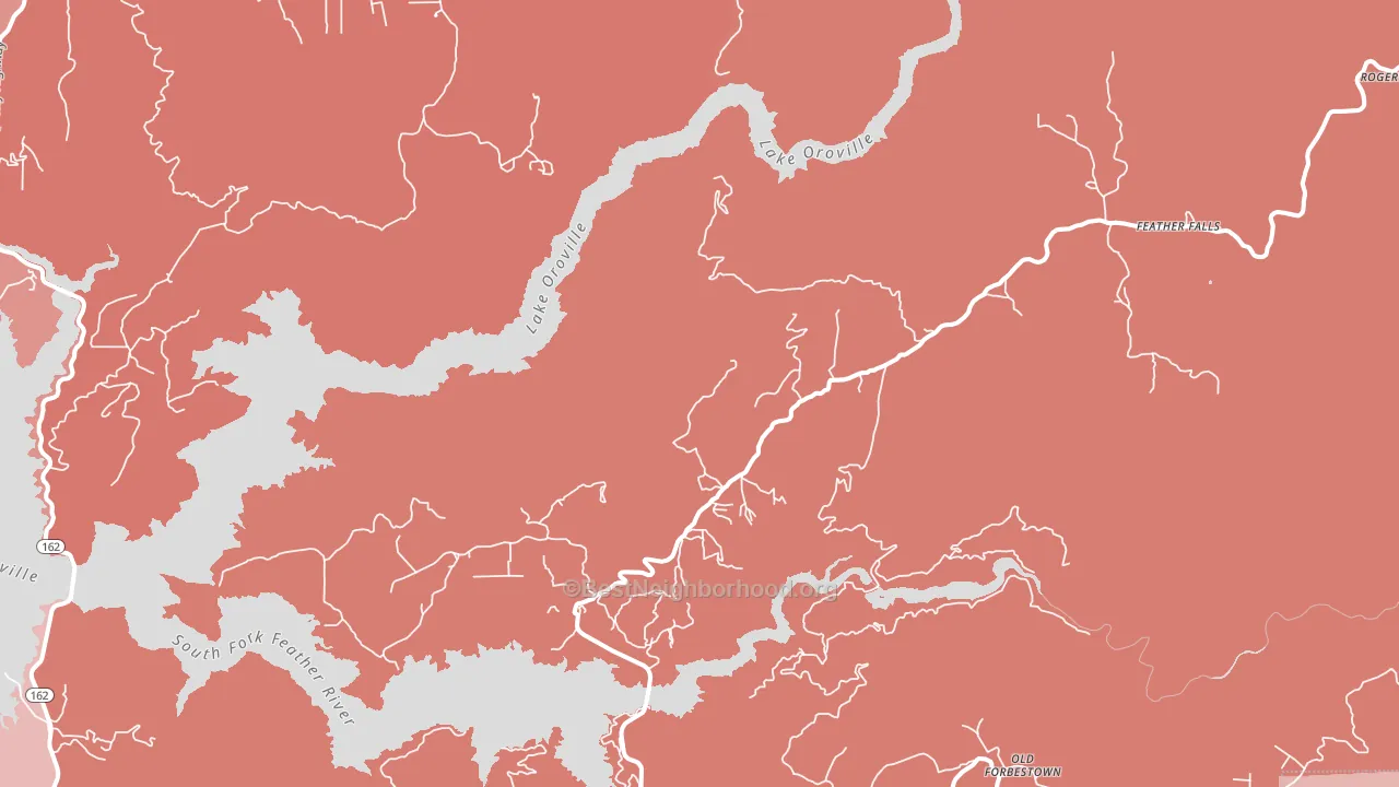 Feather Falls, CA block-group political-lean map