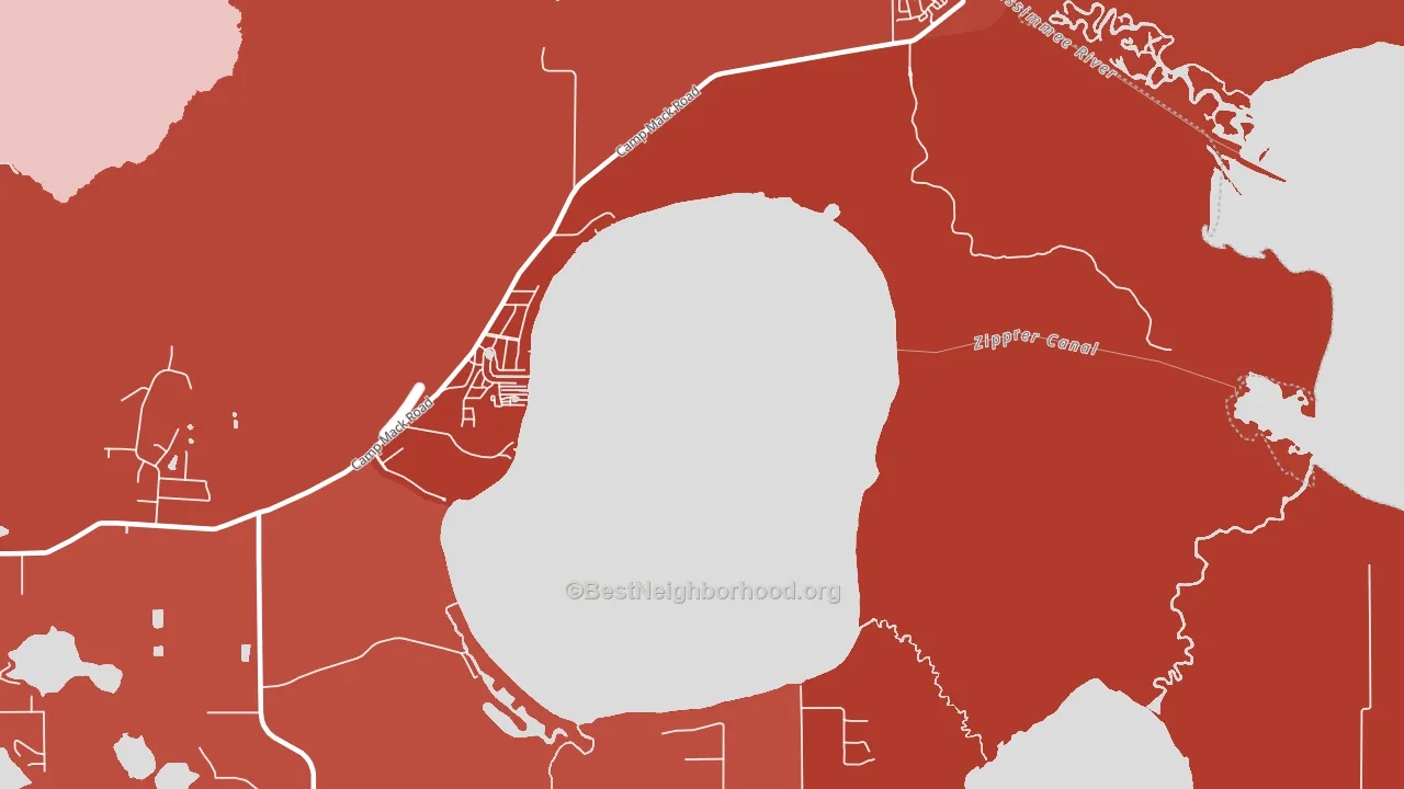Fedhaven, FL block-group political-lean map