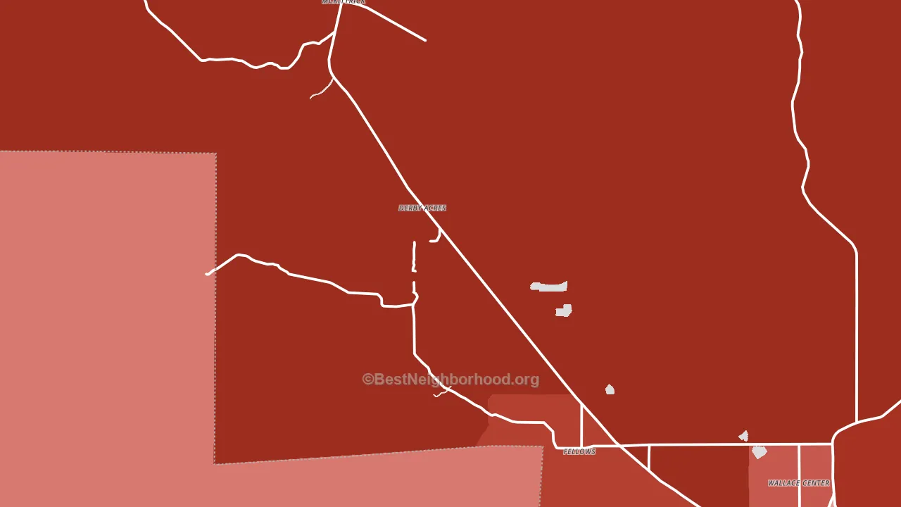Fellows, CA block-group political-lean map