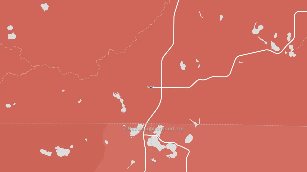 Fence, WI block-group political-lean map