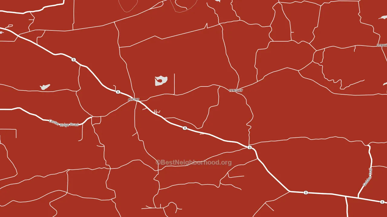 Fendley, AR block-group political-lean map