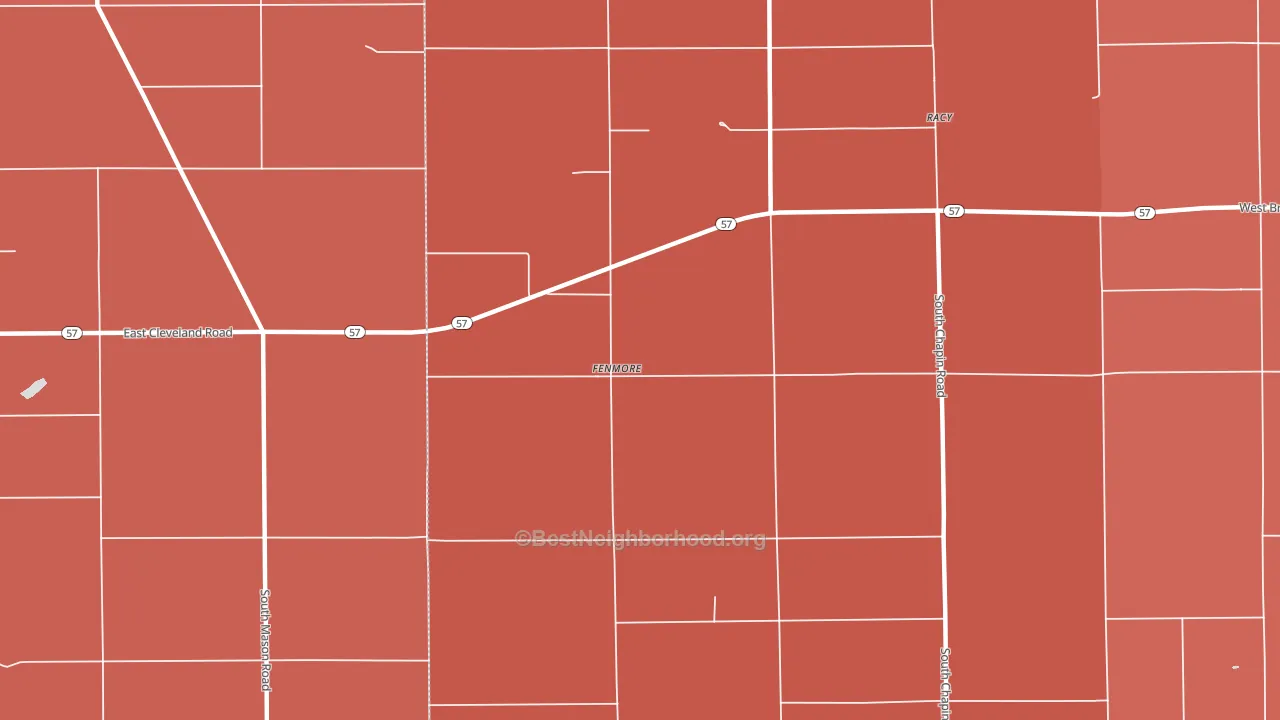 Fenmore, MI block-group political-lean map