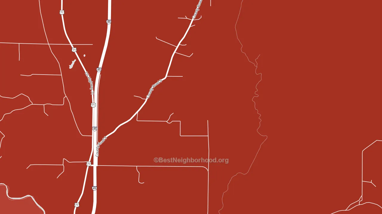 Ferguson Crossroads, AR block-group political-lean map