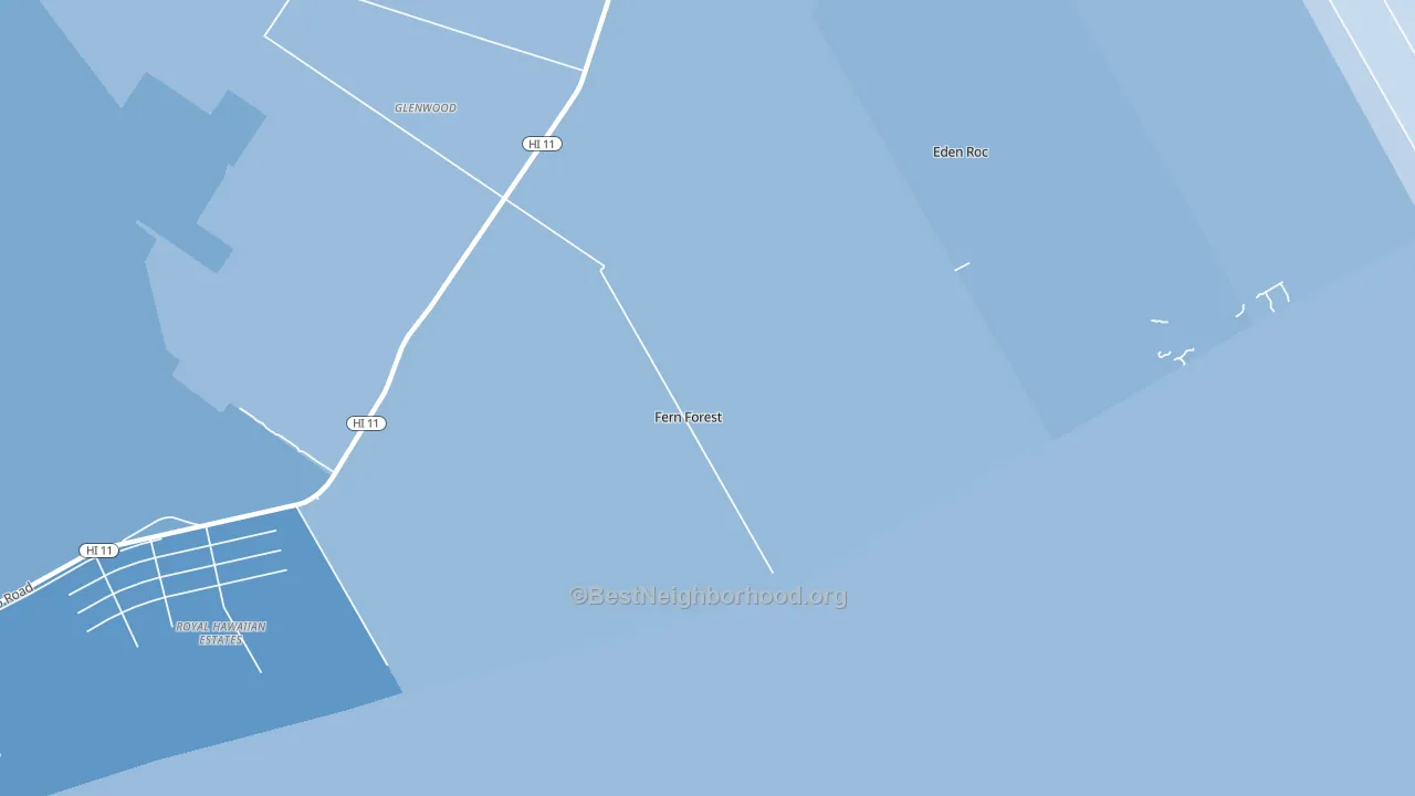 Fern Forest, HI block-group political-lean map