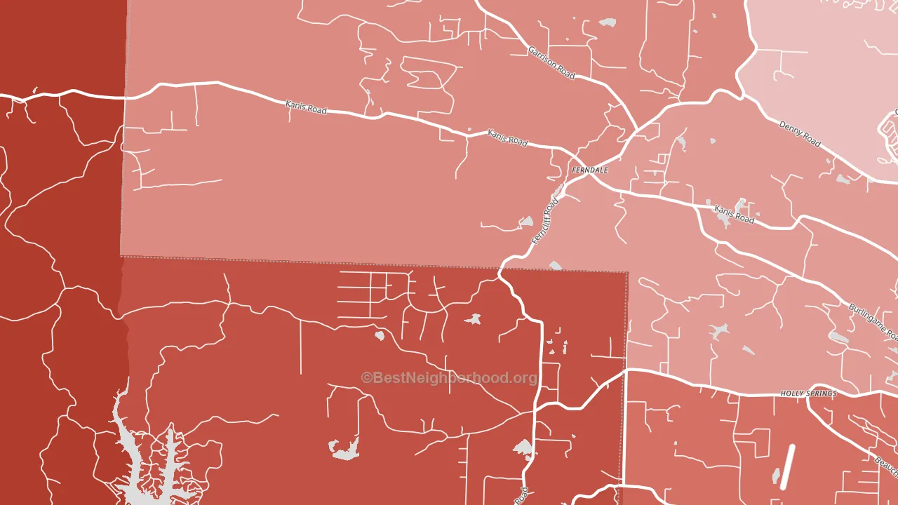 Ferndale, AR block-group political-lean map