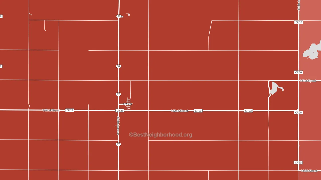 Ferney, SD block-group political-lean map