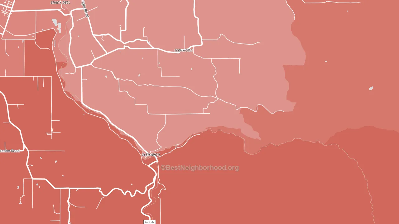 Fernwood, OR block-group political-lean map