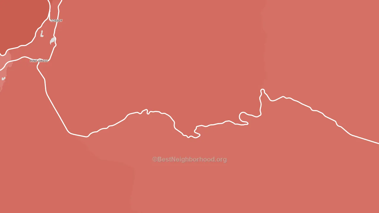 Ferry County, WA block-group political-lean map