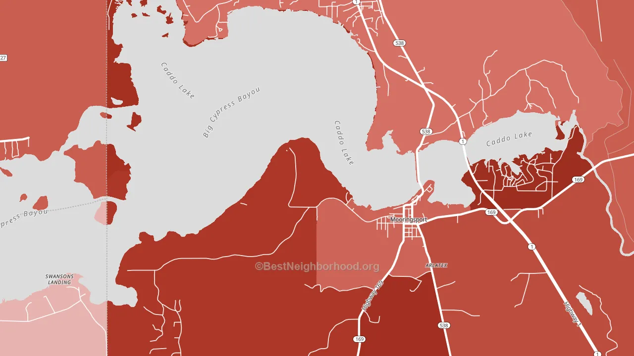 Ferry Lake, LA block-group political-lean map
