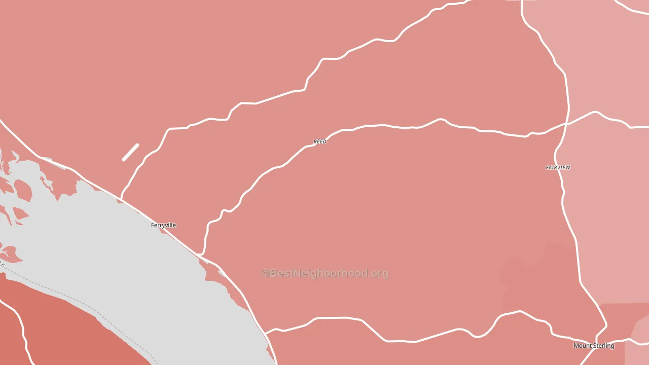 Ferryville, WI block-group political-lean map