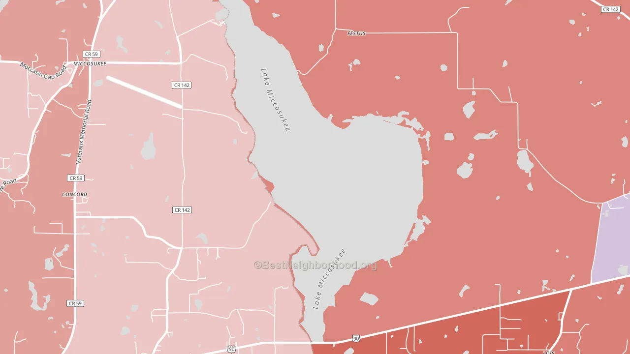 Festus, FL block-group political-lean map