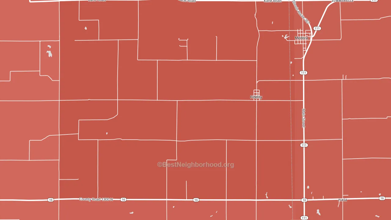 Fidelity, IL block-group political-lean map
