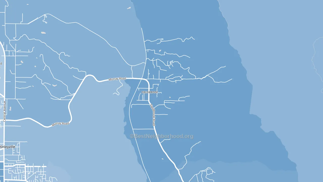 Fieldbrook, CA block-group political-lean map