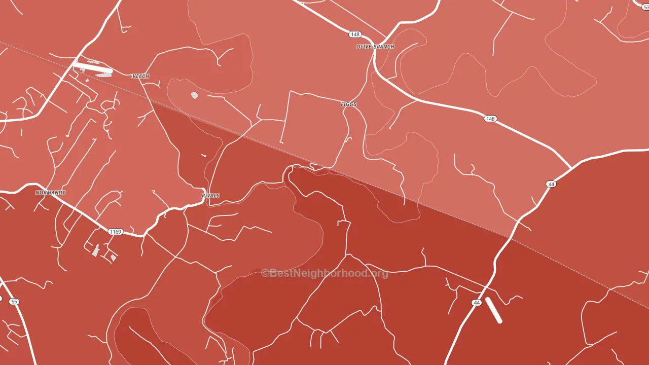 Figg, KY block-group political-lean map