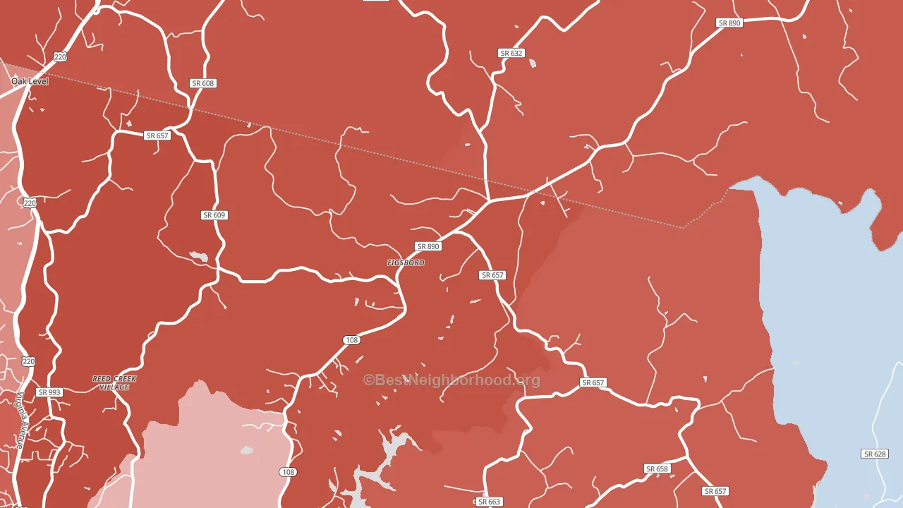 Figsboro, VA block-group political-lean map