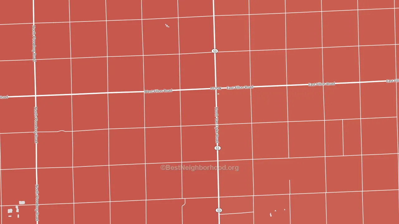 Filion, MI block-group political-lean map