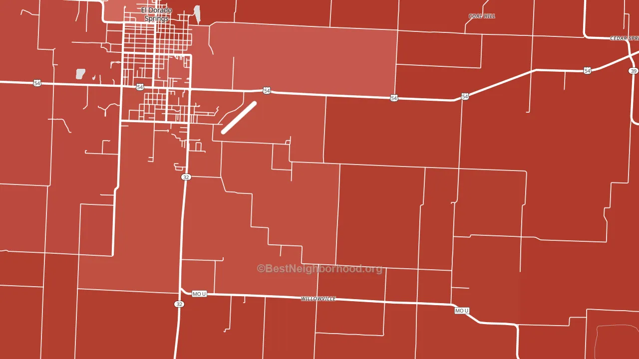 Filley, MO block-group political-lean map