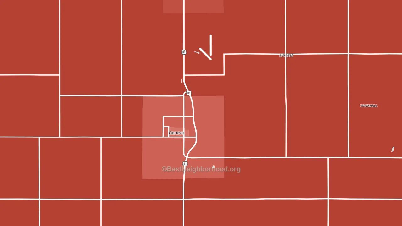 Fillmore County, NE block-group political-lean map