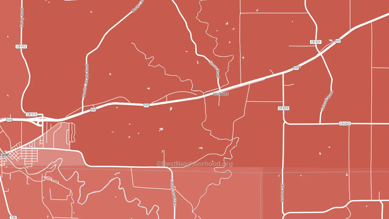 Fillmore, IA block-group political-lean map