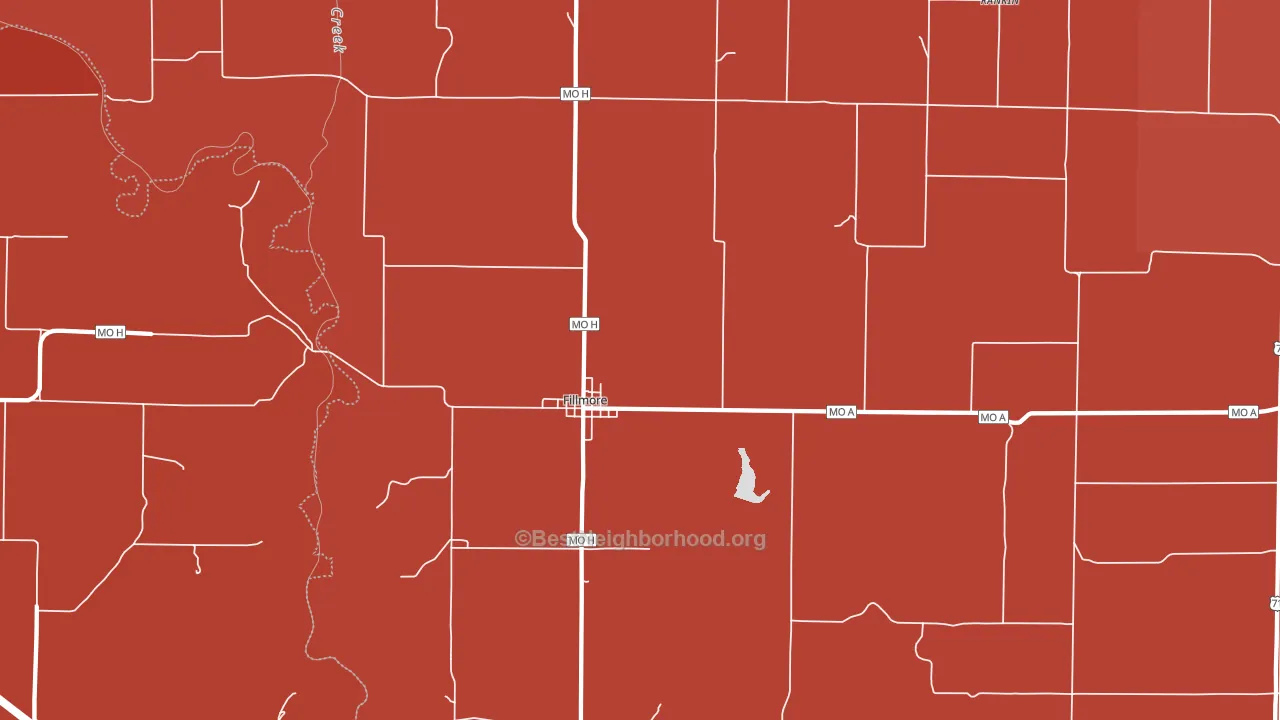 Fillmore, MO block-group political-lean map