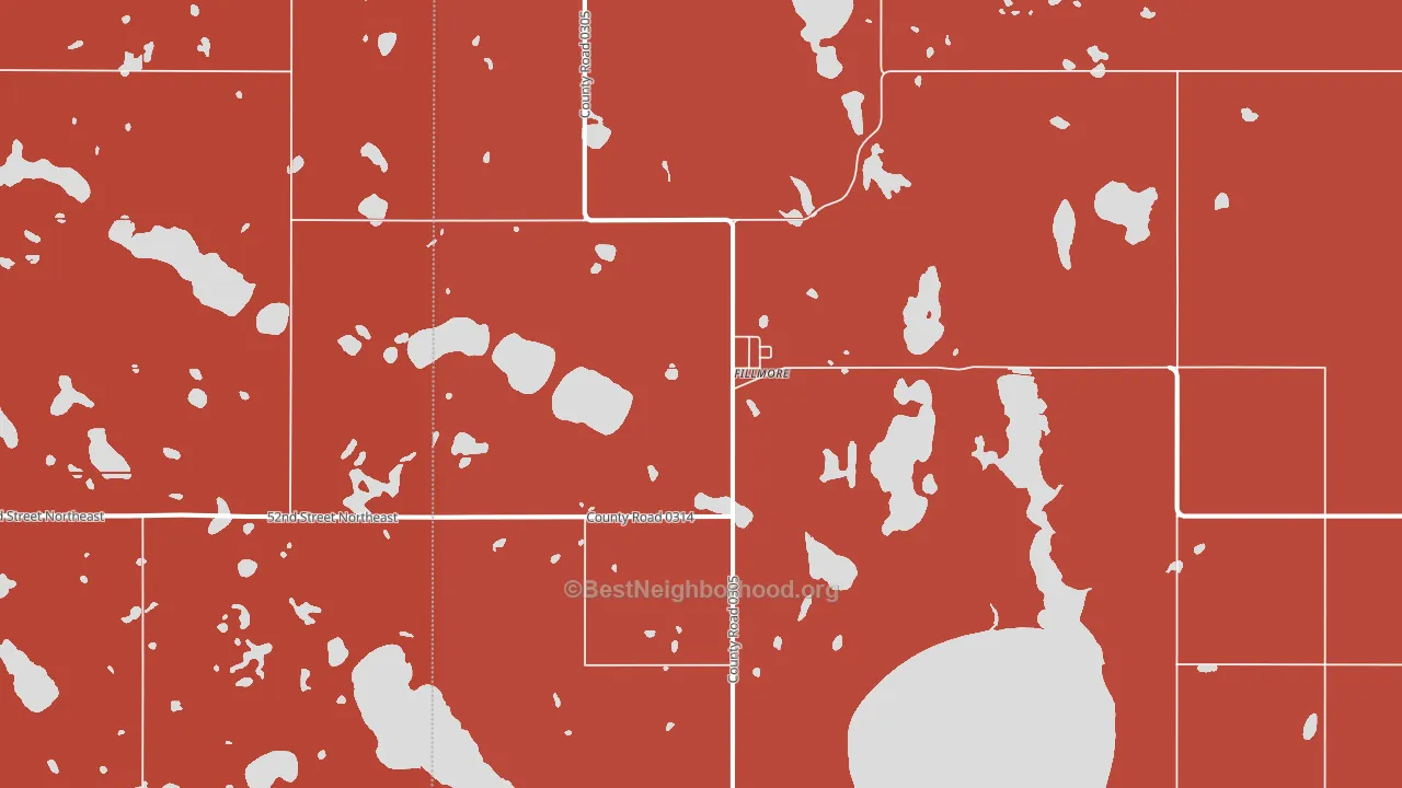 Fillmore, ND block-group political-lean map