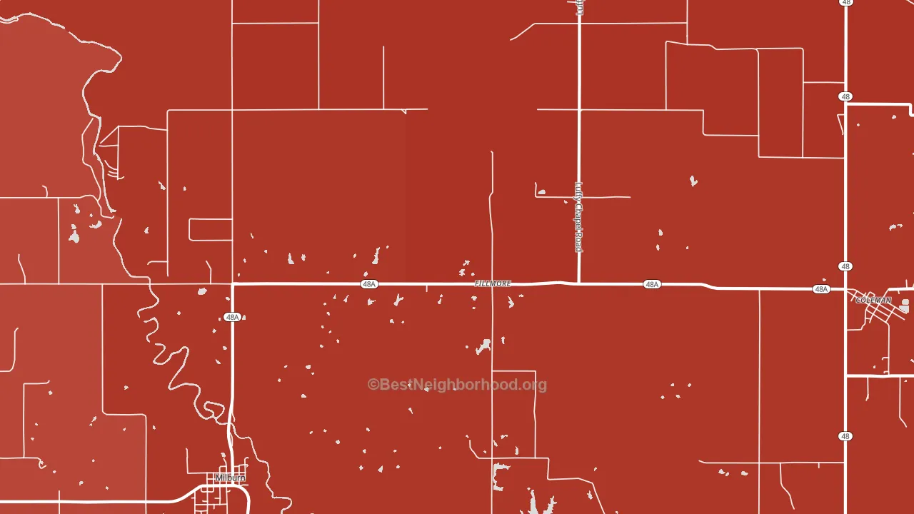 Fillmore, OK block-group political-lean map