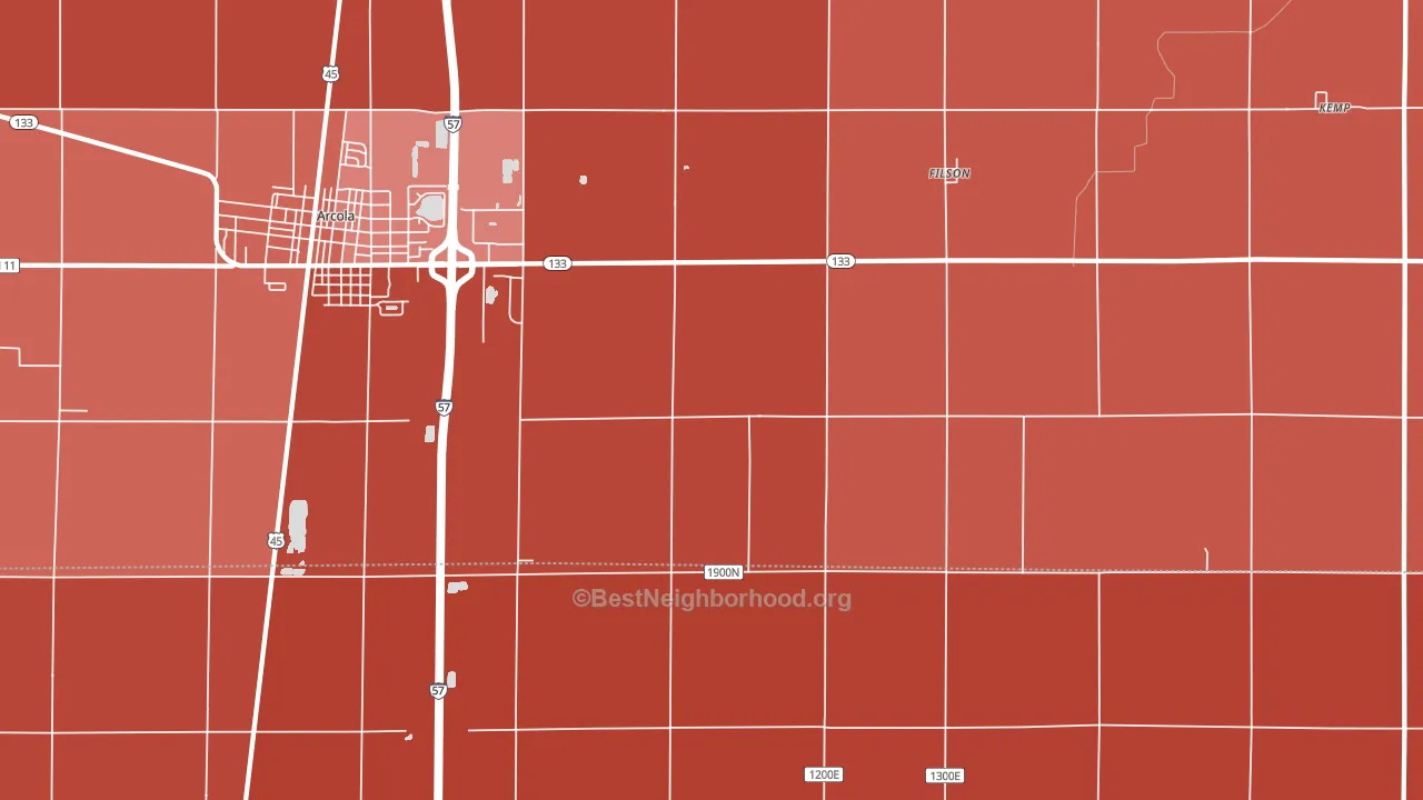 Filson, IL block-group political-lean map