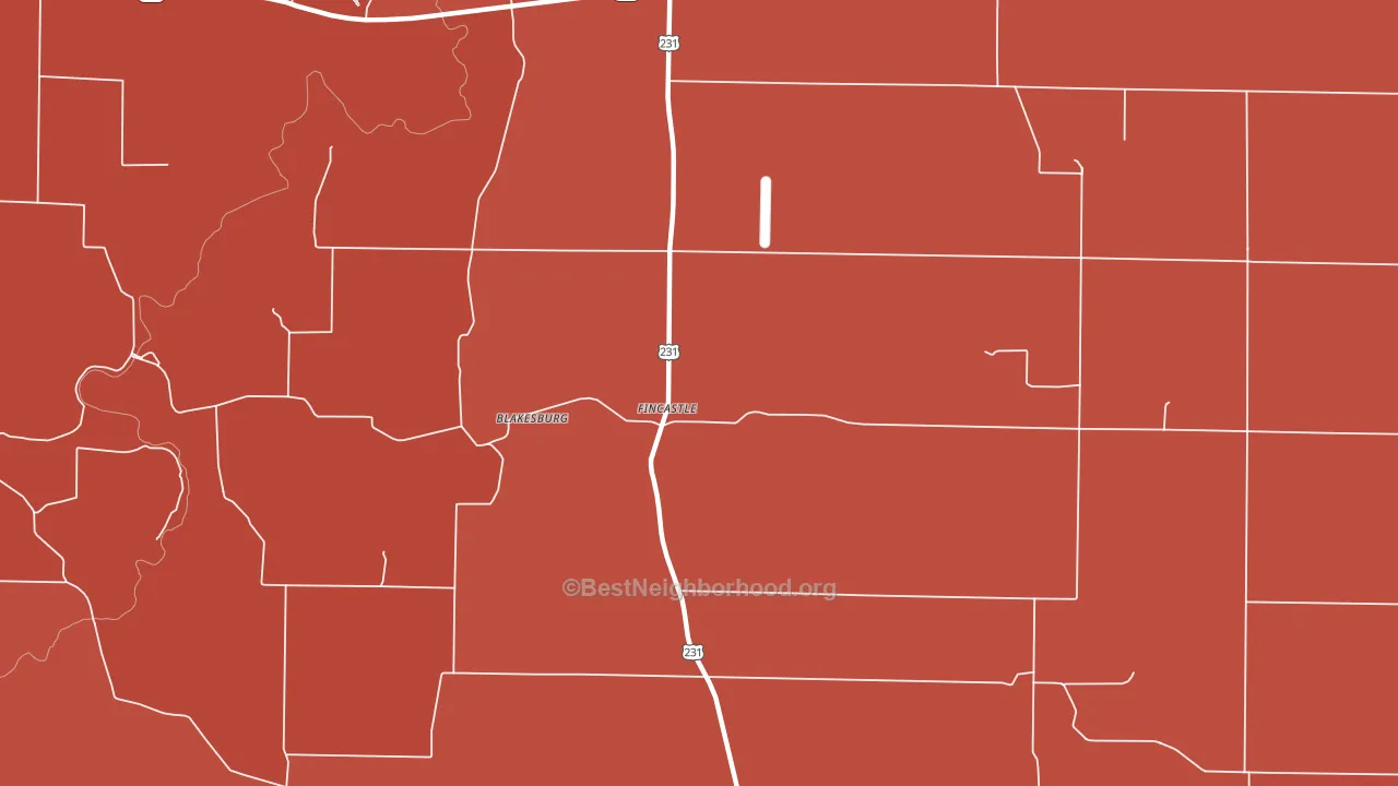 Fincastle, IN block-group political-lean map