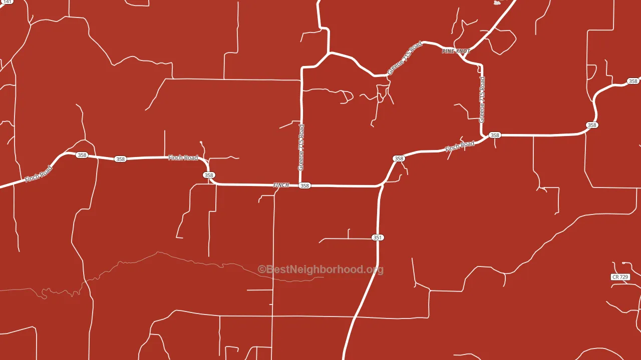Finch, AR block-group political-lean map