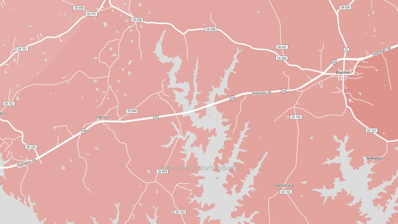 Finchley, VA block-group political-lean map