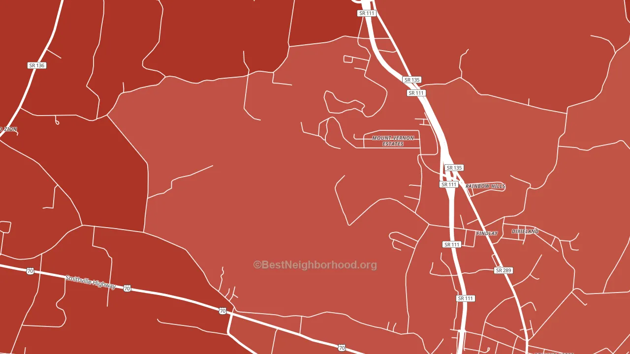 Findlay, TN block-group political-lean map