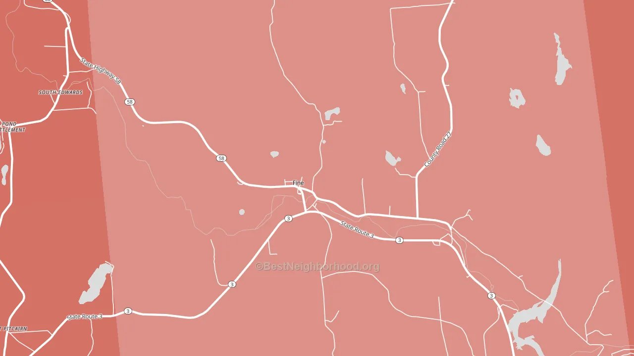 Fine, NY block-group political-lean map