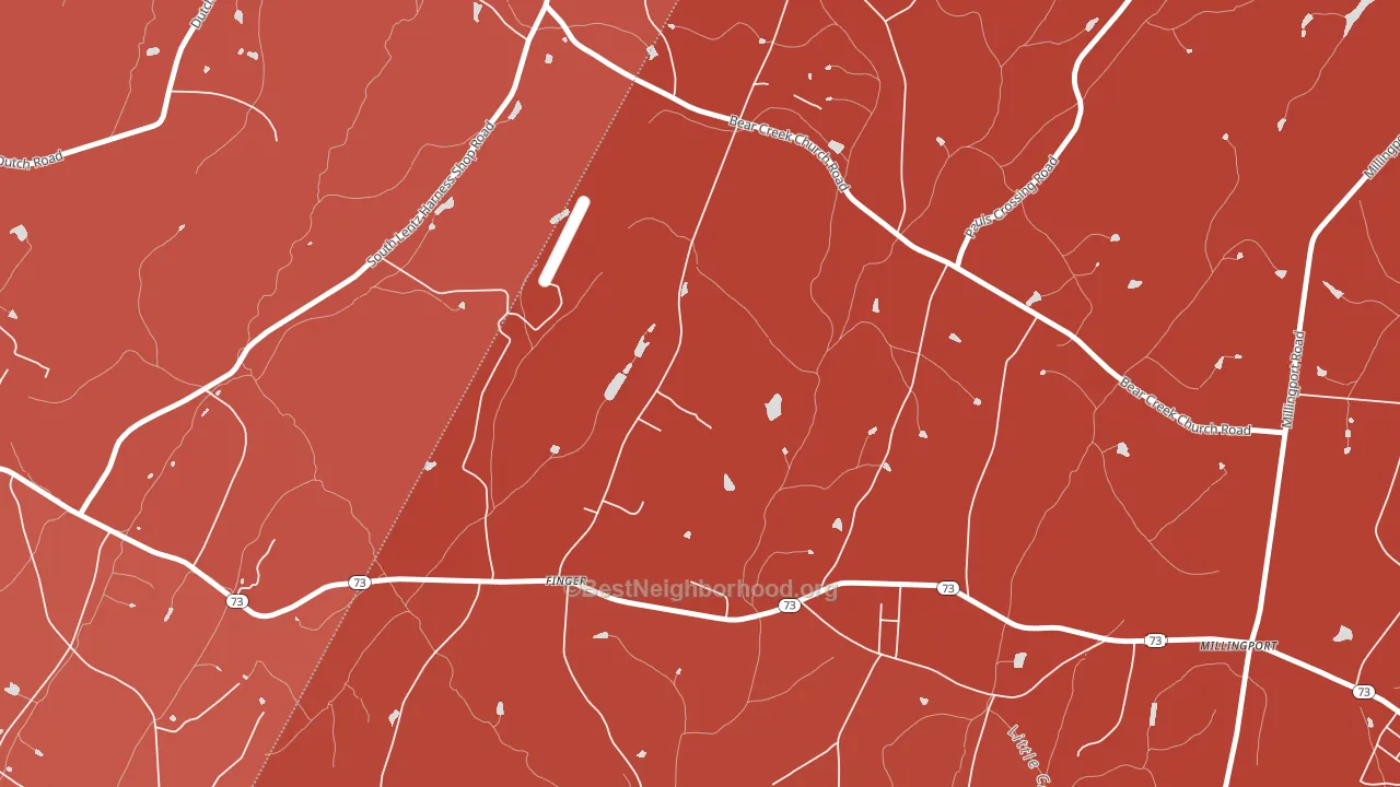Finger, NC block-group political-lean map