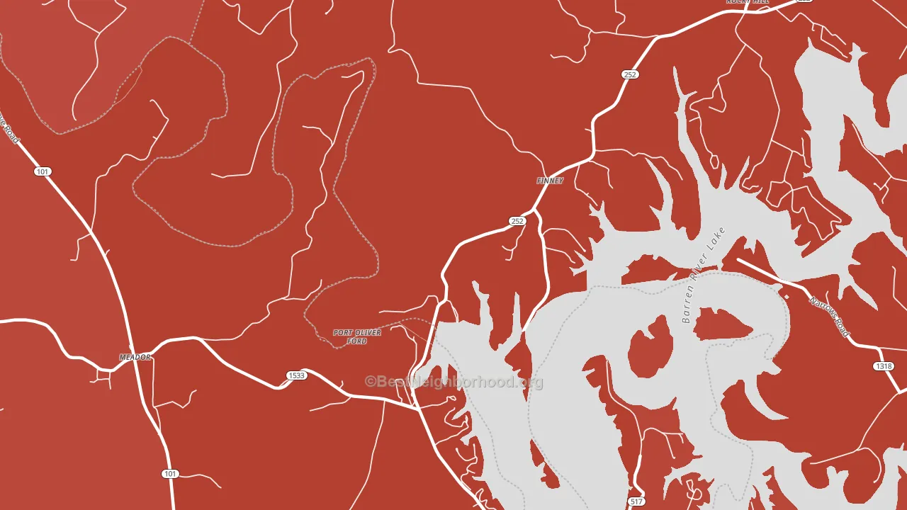 Finney, KY block-group political-lean map