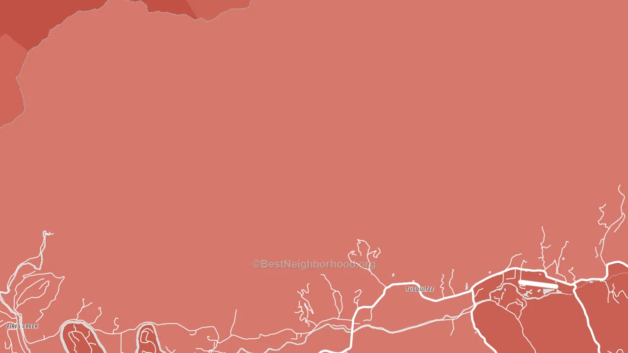 Fires Creek, NC block-group political-lean map