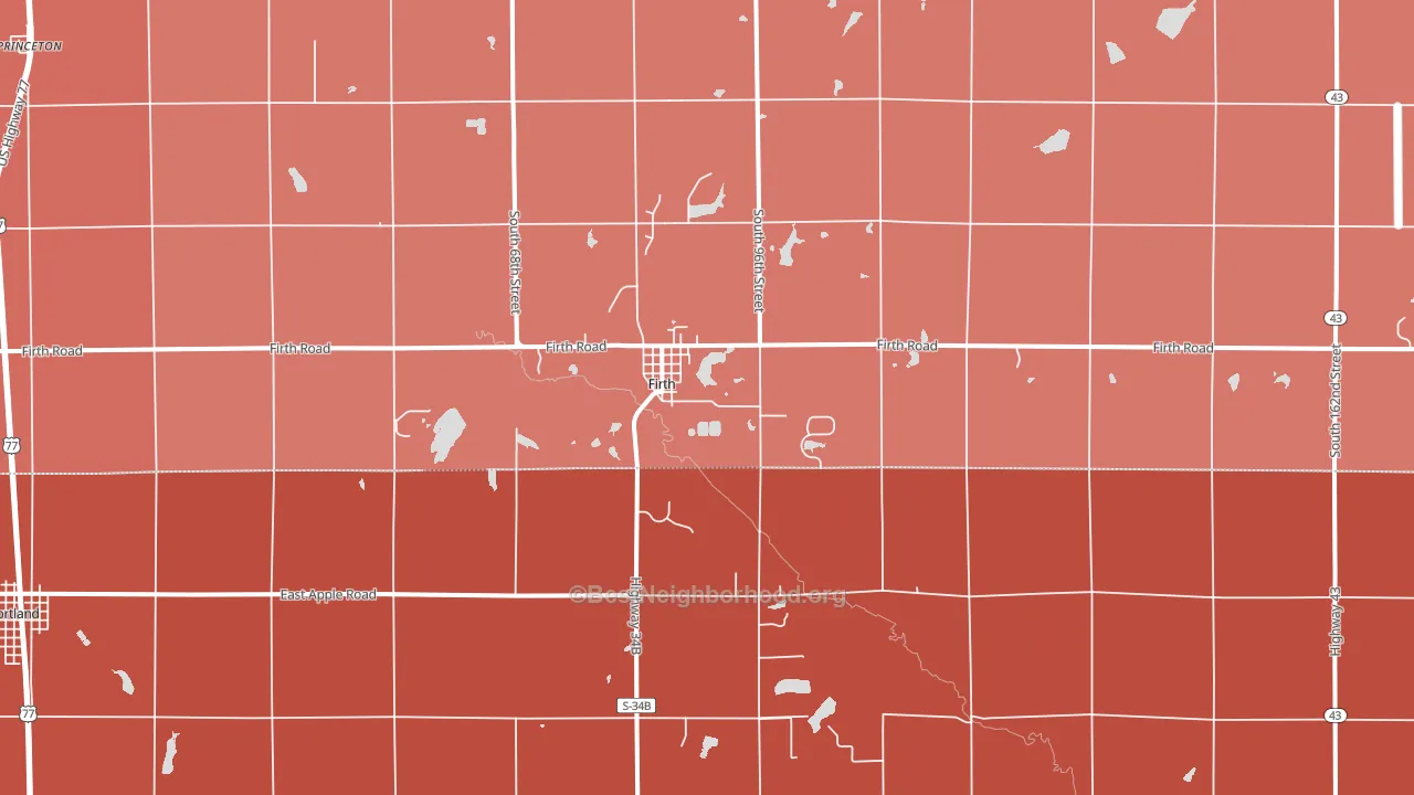 Firth, NE block-group political-lean map