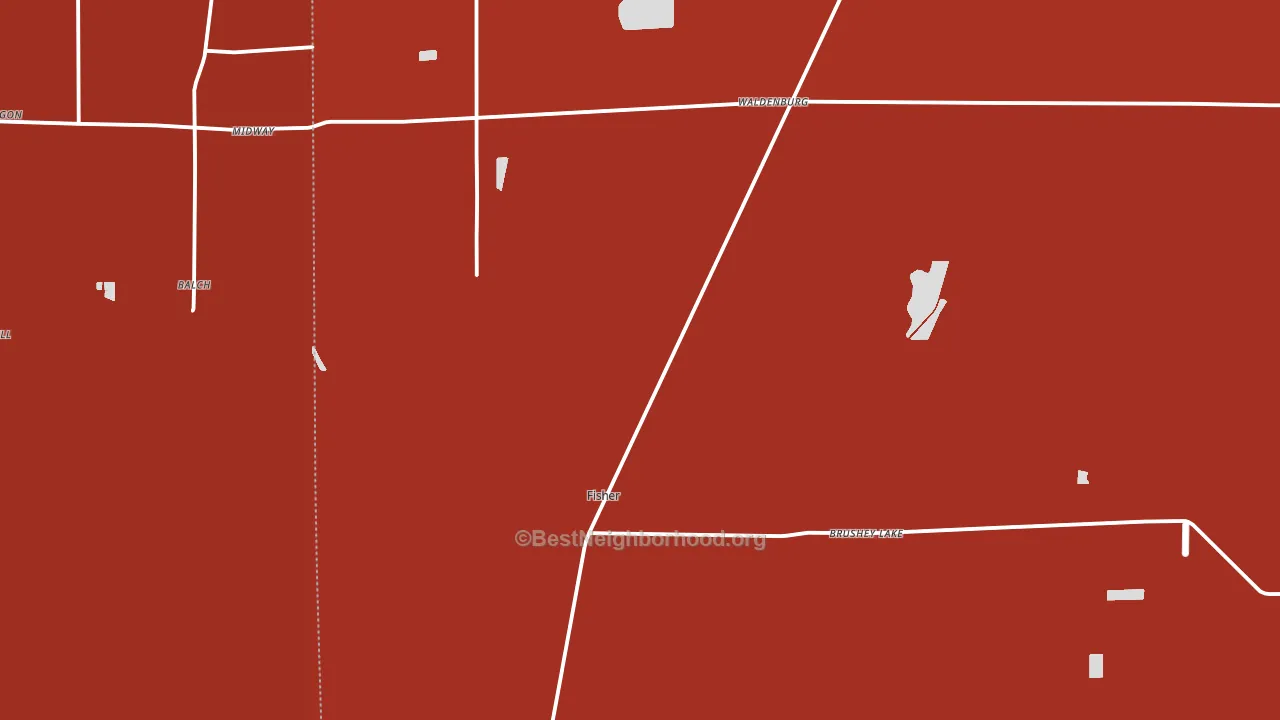Fisher, AR block-group political-lean map