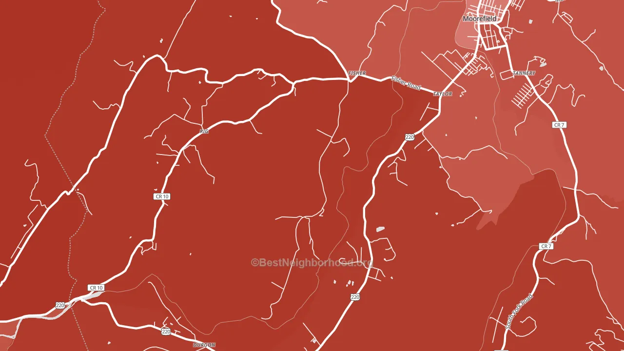 Fisher, WV block-group political-lean map