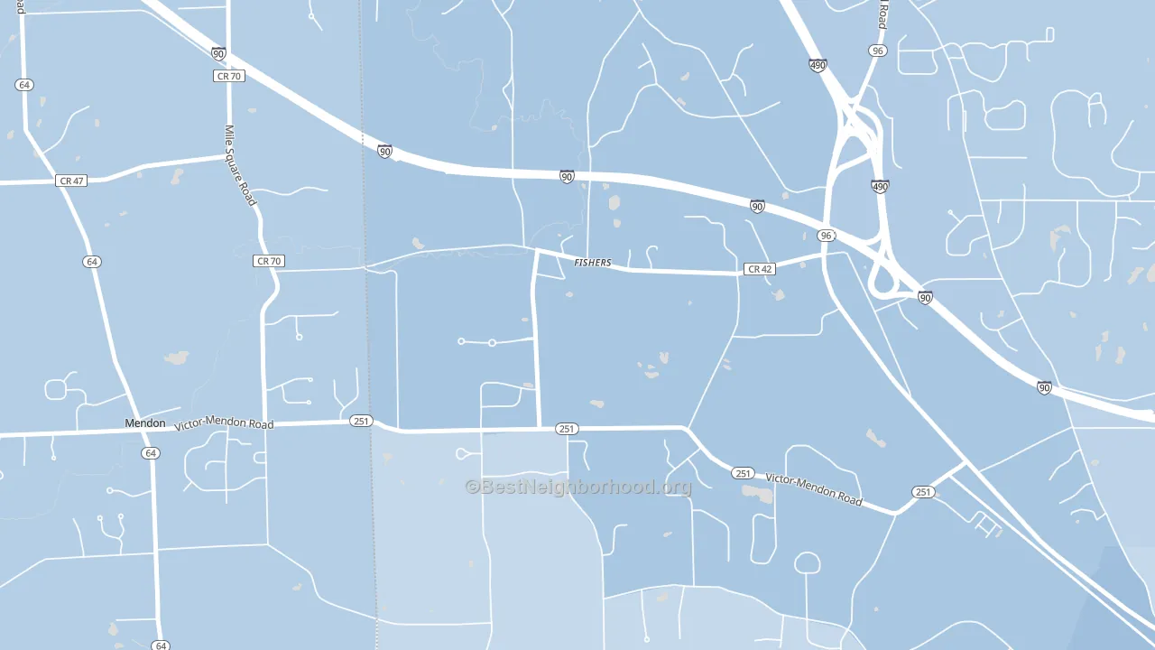 Fishers, NY block-group political-lean map